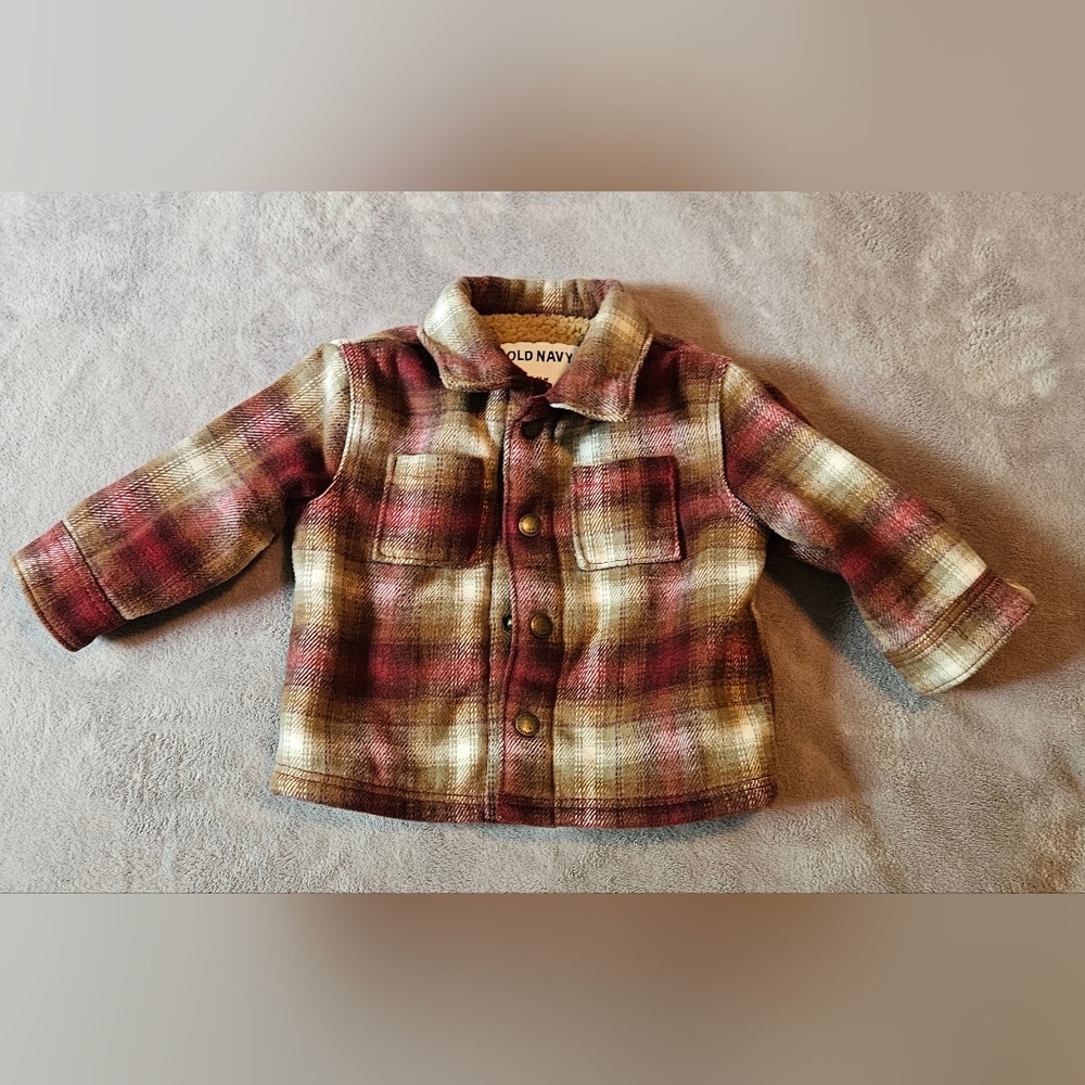 Old Navy Plaid Jacket 6-12m
